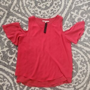Women's Cold Shoulder Top - Pink